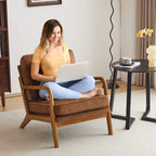 Moderner gepolsterter Akzentstuhl im Mid-Century-Stil