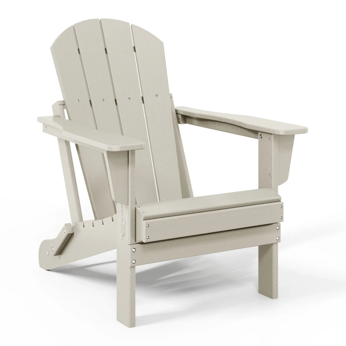 Fauteuil Adirondack pliant d’extérieur pour terrasse Polytrends Laguna, résistant à la décoloration et à toutes les conditions météorologiques