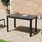 5/7-teiliges Aluminium-Essset für die Terrasse mit stapelbaren Stühlen und ausziehbarem Tisch