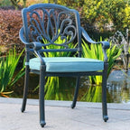 Ensemble repas de 13 pièces en aluminium gris canon de fusil Manasquan par Havenside Home