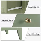 Commode haute de 42,5 po à 5 tiroirs pour chambre, armoire de rangement en bois avec tiroirs profonds de 11,9 po et boutons en métal doré, idéale pour l’entrée ou le couloir