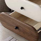 Modern Two-Tone Bedside Table with Storage Drawers