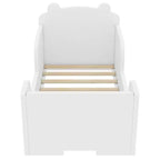 Okak vloerbed in de vorm van een beer voor kinderen van 3-6 jaar, peuterbedframe met veiligheidshekje, schattig kinderbed in de vorm van een dier