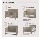 Child Craft Kieran babybed, dubbele commode en ladekast als 3-delige babykamerset, inclusief 4-in-1 ombouwbaar babybed, commode en ladekast
