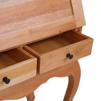 Secretary Desk Office Writing Table with Drawers, Solid Mahogany Wood