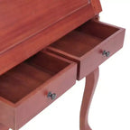 Secretary Desk Office Writing Table with Drawers, Solid Mahogany Wood