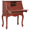vidaXL Secretary Desk Office Writing Table with Drawers Solid Wood Mahogany