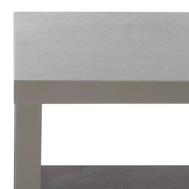 Ernest 2 Drawer 1 Shelf Wood Storage Chest, Natural & White Washed Finish