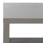 Ernest 2 Drawer 1 Shelf Wood Storage Chest, Natural & White Washed Finish