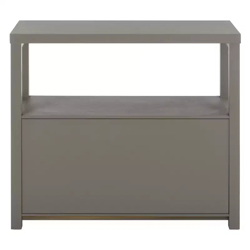 Ernest 2 Drawer 1 Shelf Wood Storage Chest, Natural & White Washed Finish