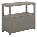 Ernest 2 Drawer 1 Shelf Wood Storage Chest, Natural & White Washed Finish