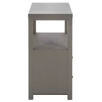 Ernest 2 Drawer 1 Shelf Wood Storage Chest, Natural & White Washed Finish