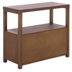 Ernest 2 Drawer 1 Shelf Wood Storage Chest, Natural & White Washed Finish