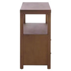 Ernest 2 Drawer 1 Shelf Wood Storage Chest, Natural & White Washed Finish