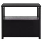 Ernest 2 Drawer 1 Shelf Wood Storage Chest, Natural & White Washed Finish