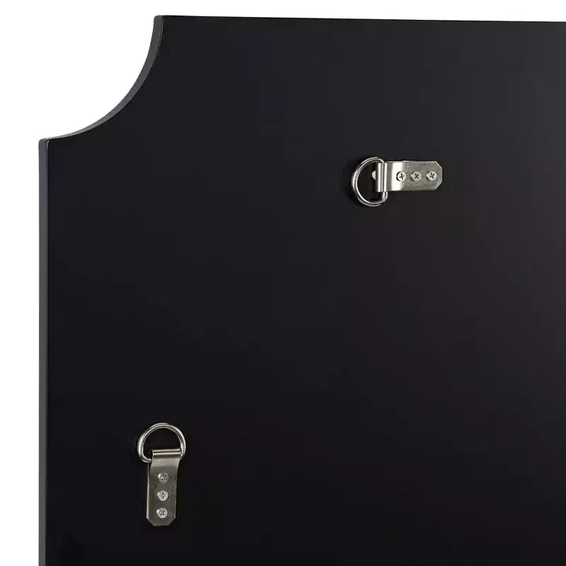 30"x40" Cut Edge Black Wall Mirror, Rectangular, Jacinda Style
