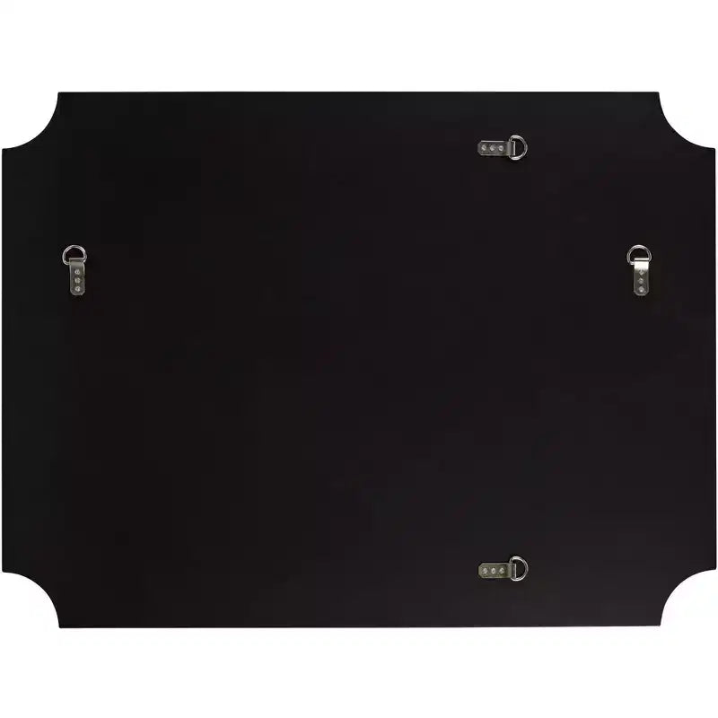 30"x40" Cut Edge Black Wall Mirror, Rectangular, Jacinda Style
