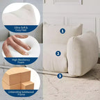 Sofa, 126 U-Shape Modular Sectional  Chenille Cloud Couch Deep Seat Boneless Sofa for Large Living Room/Family Space Beige