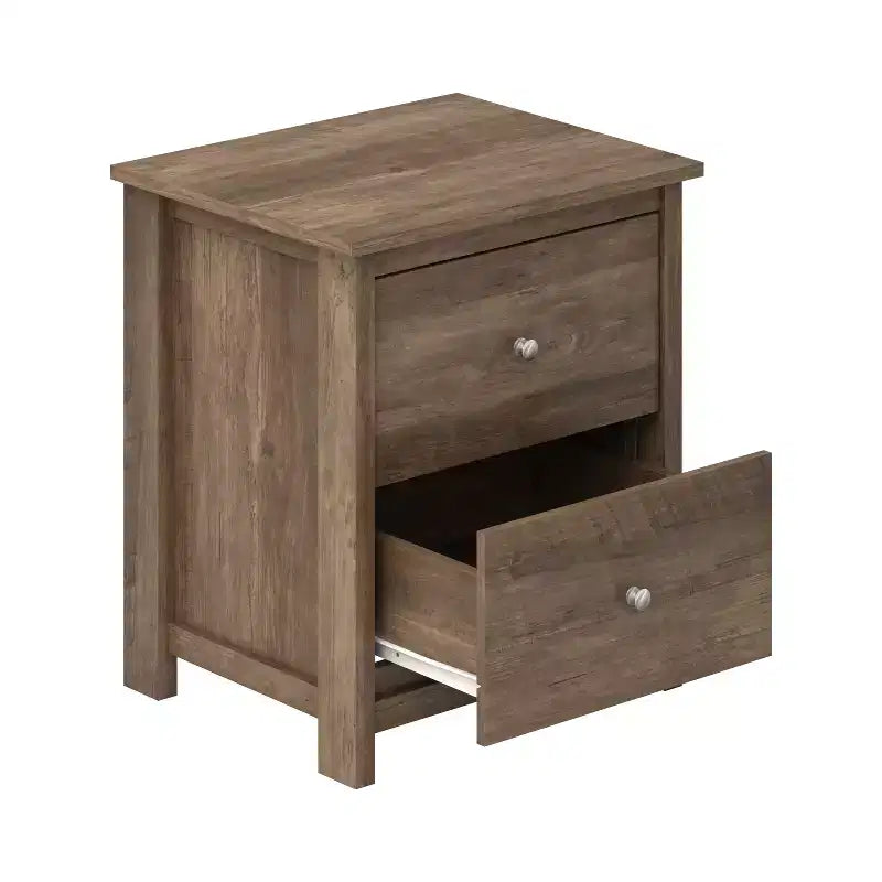 2-Drawer Nightstand with Storage, 18.7"W x 15.7"D x 21.8"H, Modern Bedroom Side Table