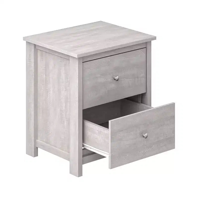 2-Drawer Nightstand with Storage, 18.7"W x 15.7"D x 21.8"H, Modern Bedroom Side Table