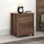 2-Drawer Nightstand with Storage, 18.7"W x 15.7"D x 21.8"H, Modern Bedroom Side Table