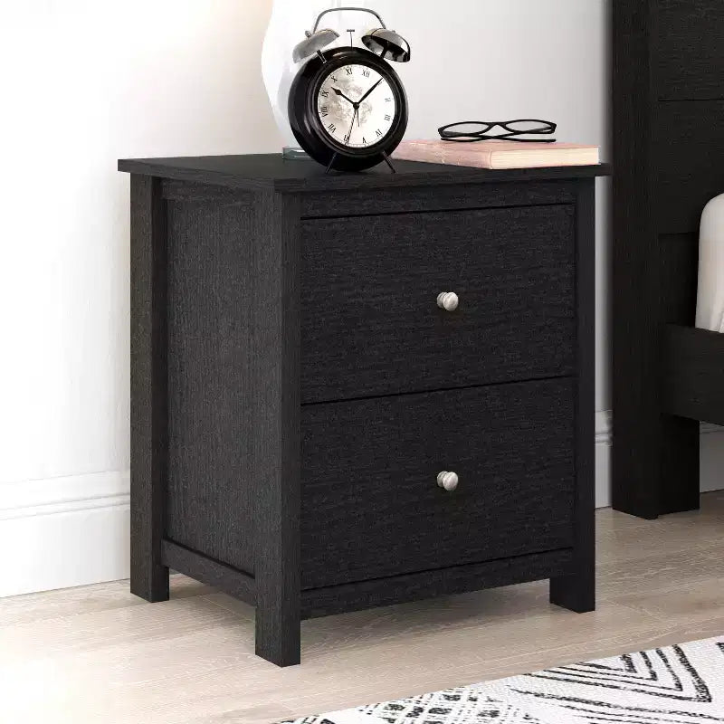 2-Drawer Nightstand with Storage, 18.7"W x 15.7"D x 21.8"H, Modern Bedroom Side Table