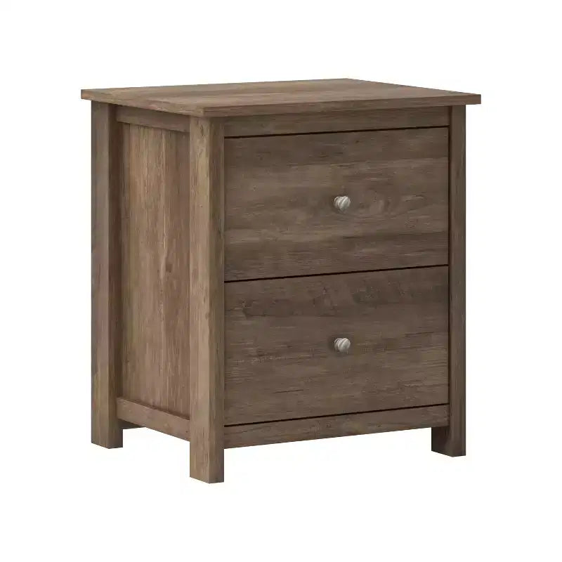 2-Drawer Nightstand with Storage, 18.7"W x 15.7"D x 21.8"H, Modern Bedroom Side Table