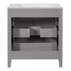 30 Single Bathroom Vanity with Sink, Bathroom Floor Cabinet with Drawers for Small Space