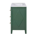 30 Single Bathroom Vanity with Sink, Bathroom Floor Cabinet with Drawers for Small Space