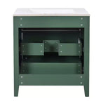 30 Single Bathroom Vanity with Sink, Bathroom Floor Cabinet with Drawers for Small Space