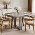 Dining Table for 4-6 People, Kitchen Table, Round Dining Room Table for Kitchen, 47 Inch Round Table for Dining Room(Table Only)