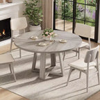 Dining Table for 4-6 People, Kitchen Table, Round Dining Room Table for Kitchen, 47 Inch Round Table for Dining Room(Table Only)