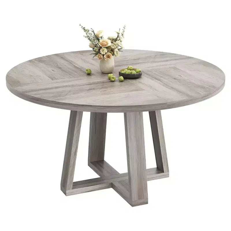Dining Table for 4-6 People, Kitchen Table, Round Dining Room Table for Kitchen, 47 Inch Round Table for Dining Room(Table Only)