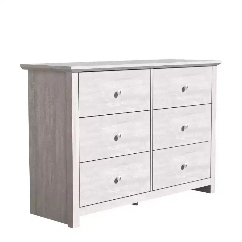 6-Drawer Double Dresser with Interlock Safety, 46.9"W x 16.4"D x 32.0"H
