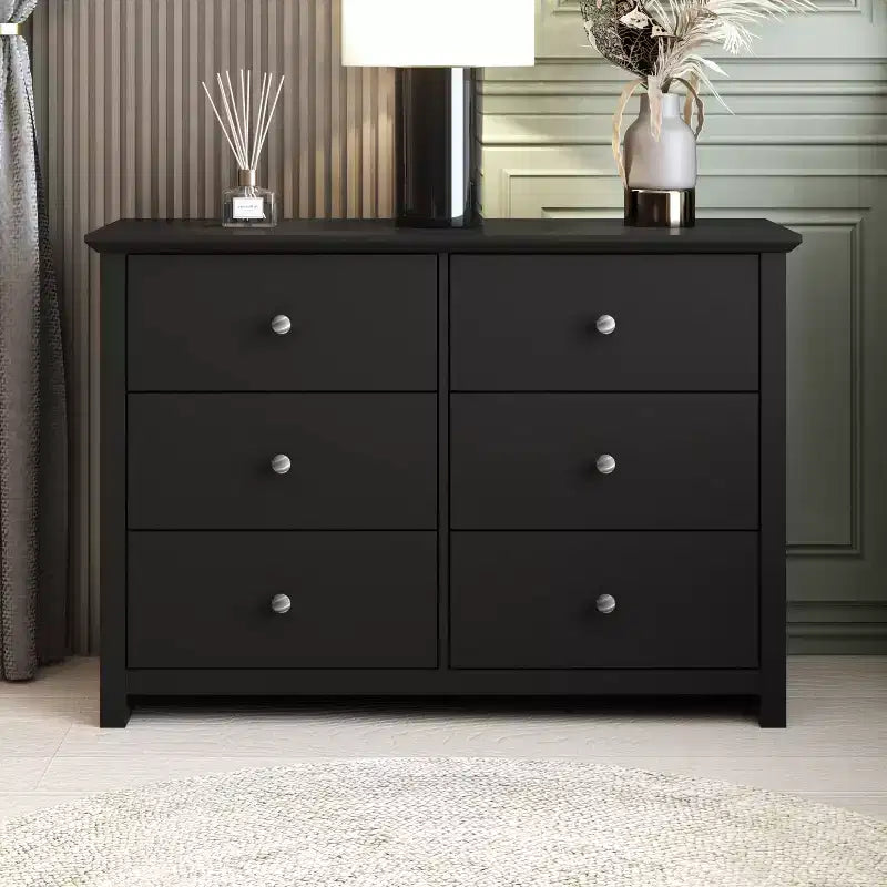 6-Drawer Double Dresser with Interlock Safety, 46.9"W x 16.4"D x 32.0"H