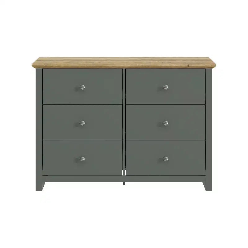 6-Drawer Double Dresser with Interlock Safety, 46.9"W x 16.4"D x 32.0"H