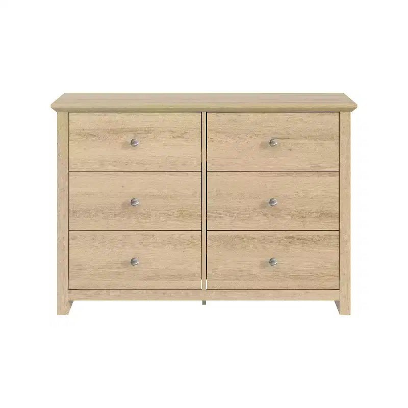 6-Drawer Double Dresser with Interlock Safety, 46.9"W x 16.4"D x 32.0"H