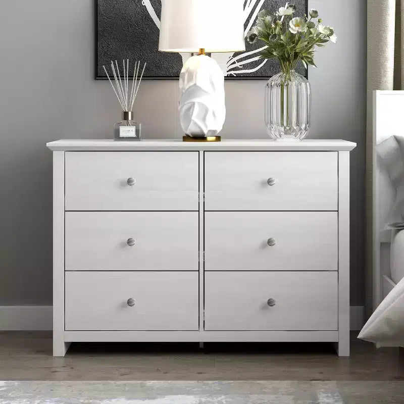 6-Drawer Double Dresser with Interlock Safety, 46.9"W x 16.4"D x 32.0"H