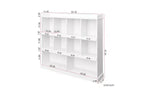 10-Shelf Open Bookcase with Cubbyhole Storage, Large Display Cabinet for Living Room