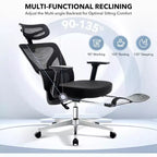 Ergonomic Mesh Office Chair with 3D Lumbar Support, Adjustable Armrest & Headrest
