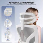 Ergonomic Mesh Office Chair with 3D Lumbar Support, Adjustable Armrest & Headrest