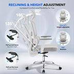 Ergonomic Mesh Office Chair with 3D Lumbar Support, Adjustable Armrest & Headrest