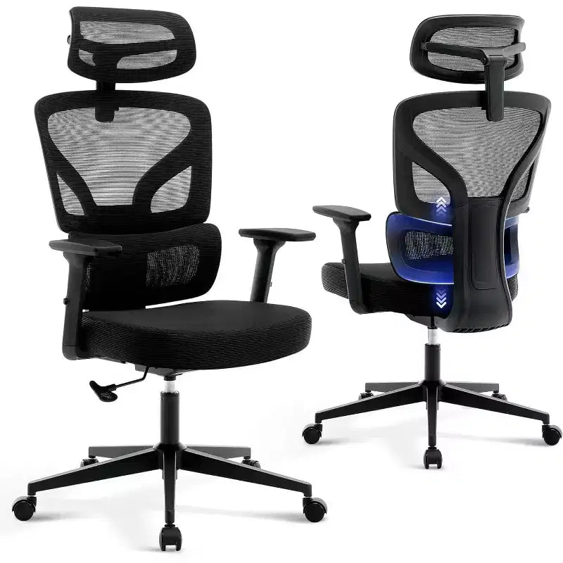 Acekool Ergonomic Office Chair with 3D Lumbar, Adjustable Armrest, Mesh, for Home Office