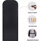 28x71 Black Full Length Mirror with Stand. A Large Full Body Mirror for Freestanding, Hanging, or Leaning