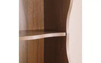 8-Tier Narrow Bookshelf with Adjustable Shelves & Wavy Border, Display Cabinet for Living Room