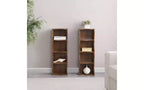 8-Tier Narrow Bookshelf with Adjustable Shelves & Wavy Border, Display Cabinet for Living Room