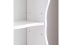 8-Tier Narrow Bookshelf with Adjustable Shelves & Wavy Border, Display Cabinet for Living Room