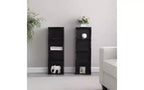 8-Tier Narrow Bookshelf with Adjustable Shelves & Wavy Border, Display Cabinet for Living Room