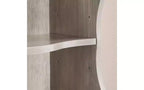 8-Tier Narrow Bookshelf with Adjustable Shelves & Wavy Border, Display Cabinet for Living Room