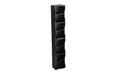 8-Tier Narrow Bookshelf with Adjustable Shelves & Wavy Border, Display Cabinet for Living Room